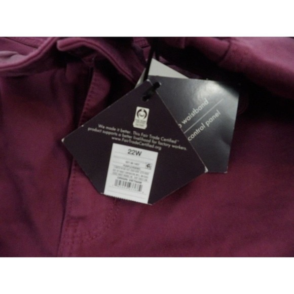 AVA & VIV Womens Magenta High Rise Stretch Skinny Ankle Jeans Size 22W/R - Picture 9 of 9